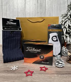 Vánoční dárkový balíček Albatross s luxusní zlatou taškou Velikost rukavic: L