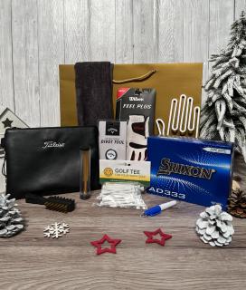 Vánoční dárkový balíček Eagle s luxusní zlatou taškou Velikost rukavic: M