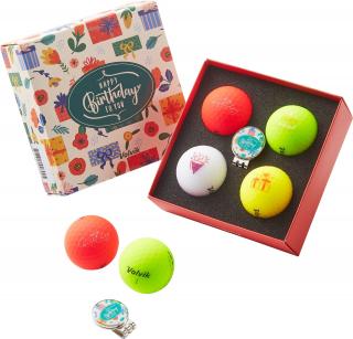 VOLVIK Happy Birthday To You dárkové balení míčků pro golfistu