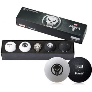 VOLVIK MARVEL dárkové balení míčků pro golfistu - Punisher