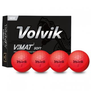VOLVIK Vimat Soft golfové míčky - červené (12 ks)