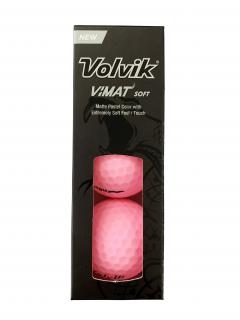 VOLVIK Vimat Soft golfové míčky - růžové (3 ks)