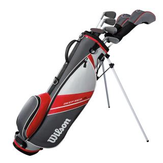 WILSON Deep Red Junior dětský golfový set 12 - 14 let  + Dárková krabička týček