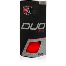 WILSON Duo Optix golfové míčky - červené (3 ks)