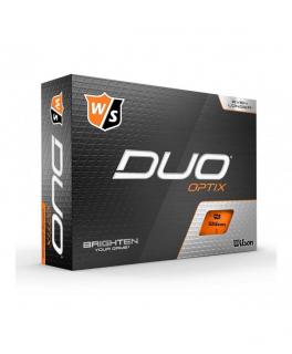 WILSON Duo Optix golfové míčky - oranžové (12 ks)