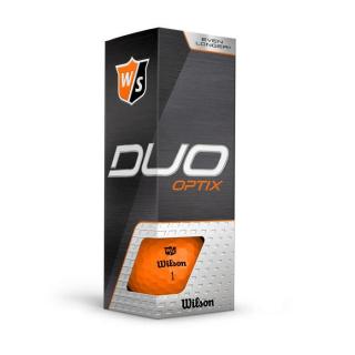 WILSON Duo Optix golfové míčky - oranžové (3 ks)