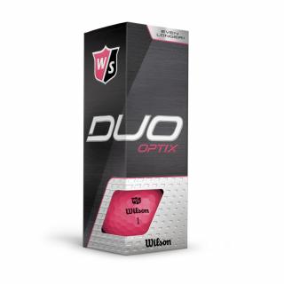 WILSON Duo Optix golfové míčky - růžové (3 ks)