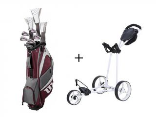 WILSON Reflex LS dámský golfový set + vozík Big Max TI-Lite  + Dárková krabička týček
