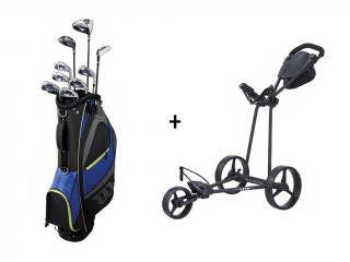 WILSON Reflex LS pánský golfový set + vozík BIG MAX TI Lite černý  + Dárková krabička týček Shaft: Grafitový