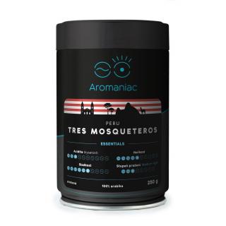 Aromaniac Káva Peru Tres Mosqueteros mletá dóza 250 g