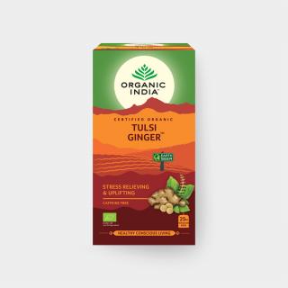 BIO Čaj Tulsi Ginger - bazalka a zázvor sáčkový 25ks Organic India