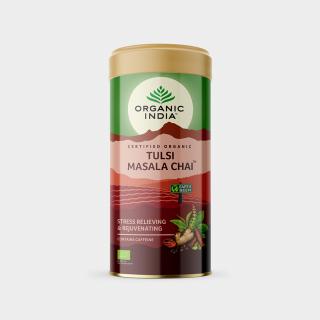 BIO Čaj Tulsi Masala - směs bylin černý čaj exotické koření sypaný 100g Organic India