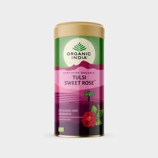 BIO Čaj Tulsi sladká růže - bazalka a květy růže sypaný 100g Organic India
