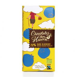 BIO hořká čokoláda s borůvkami 72% 100g Chocolates from Heaven