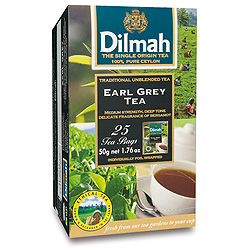 Čaj černý Earl Grey 25sáčků DILMAH