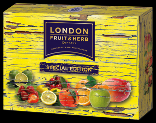 Čaj Special edition pack yellow - směs ovocných čajů žlutý box 30 sáčků London fruit and herbs