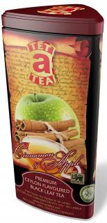 Čaj Tet a Tea Cinnamon & Apple - sypaný černý čaj s příchutí jablka a skořice v plechové krabičce 100g