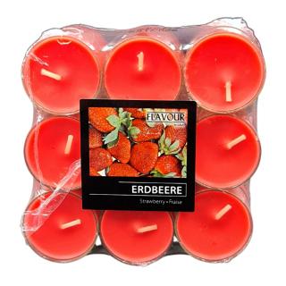 Čajové svíčky Flavour by Gala - Erdbeere - jahodové - 18 ks
