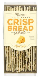 Crisp Bread Wheat With Gouda Cheese - Křehký pšeničný chléb se sýrem Gouda 130g Danvita