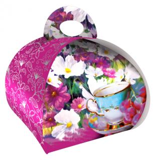 Dárková taška růžová- Porcovaný zelený čaj s jasmínem 5x2g Liran