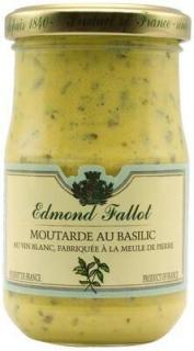 Edmond Fallot Dijonská hořčice s bazalkou jemná - ve skle 105g