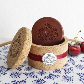 Essencias de Portugal - VIŠEŇ - 2 ks přírodního kulatého mýdla v korkové krabičce 2x50g