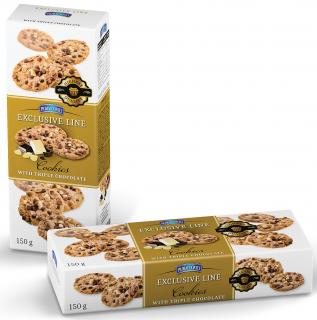 EXCLUSIVE LINE cookies s trojitou čokoládou 150g