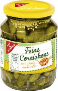 Feine Cornichons mit Honig - Nakládané okurky Cornichons s Medem 350g Edeka
