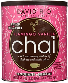 Flamingo Vanilla Chai bez cukru a kofeinu 1520 g David Rio  Flamingo Vanilla Chai bez cukru a kofeinu 1520 g David Rio