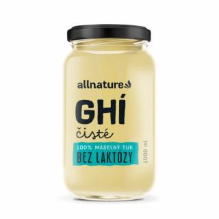 Ghí - přepuštěné máslo bez laktózy 1000ml Allnature