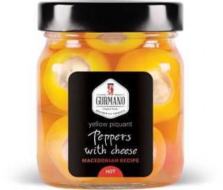 Gurmano Žluté papričky plněné sýrem HOT palivé - ve skle 290g