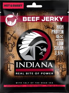 Indiana Jerky Beef Hot & Sweet - Hovězí sušené maso s Chilli 25g