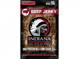 Indiana Jerky Beef Hot & Sweet - Hovězí sušené maso s Chilli 90g