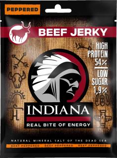 Indiana Jerky Beef Peppered - Hovězí sušené maso s Pepřem 25g