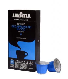 Kávové kapsle Lavazza Nespresso Decaffeinato Ricco 10 kapslí 50g