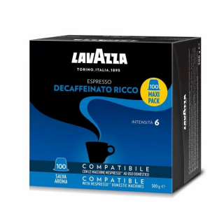 Kávové kapsle Lavazza Nespresso Maestro DEK - bez kofeinu 100 kapslí 500g
