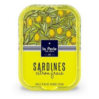 La Perle Francouzké sardinky v extra panenském olivovém oleji s citronem 115g
