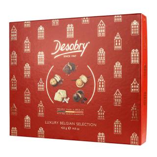Luxury Belgian Selection - Sváteční domečky - sada belgických sušenek 420g Desobry