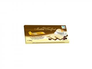 Maitre Truffout White Coffee - bílá a hořká čokoláda s kávovou příchutí 100g