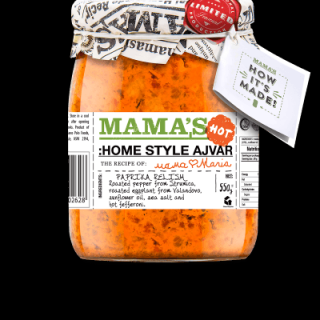 Mamas Ajvar Home Made hot Mamas pálivý - ve skle 550g