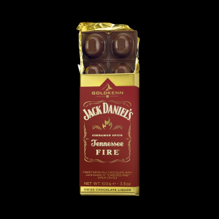 Mléčná čokoláda plněná Whisky Jack Daniels Fire 100g Goldkenn