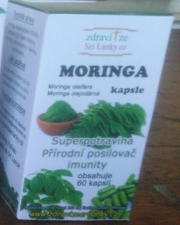 Moringa - balení 60 kapslí Zdraví ze Srí Lanky