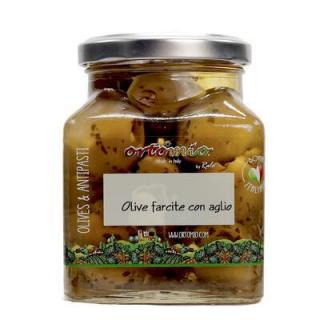 Ortomio Olivy plněné česnekem - ve skle 314ml