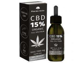 Pharma Activ CBD 15% Organic 1500mg Full Spectrum - konopný olej 10 ml