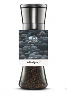 SALT ODYSSEY Keramický mlýnek s černým pepřem BLACK PEPPER 200g
