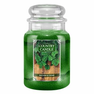 Svíčka Country Candle Balsam & Cedar - Balzám a cedr 680g velká