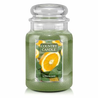 Svíčka Country Candle Citrus & Sage - Citrus a šalvěj 680g velká