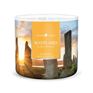 Svíčka Goose Creek World Traveler Scotland - Sugared shortbread - Pocukrované sušenky 411g střední