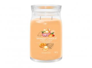 Svíčka Yankee Candle Signature  MANGO ICE CREAM - Mangová zmrzlina 567g velká