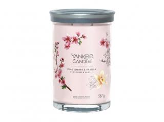 Svíčka Yankee Candle Signature  PINK CHERRY & VANILLA - Růžové třešně a vanilka 567g TUMBLER VELKÝ